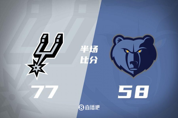 雙方多名主力不打 馬刺4人上雙&次節狂轟46分 半場(chǎng)77-58領(lǐng)先灰熊